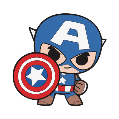A picture of a Pièce de 1 oz de la collection Mini Hero de Marvel : Captain America (2021)